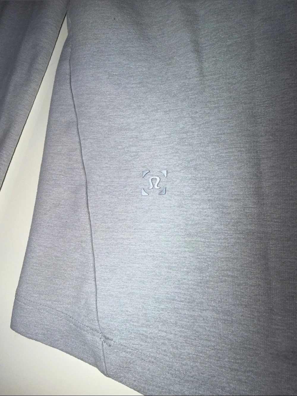 Lululemon Men’s Surge Warm 1/2 Zip Heathered Sea Salt, Size S
